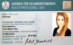 Berufsausweis – „Gesundheitsberufsausweis von Isabel Bersenkowitsch“